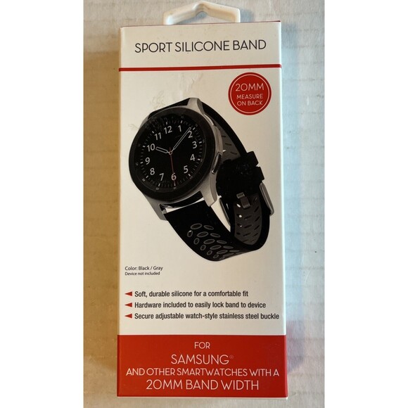 Sport Silicone Band For Samsung Smartwatches And Universal For 20MM Band Width - Picture 1 of 5